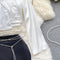 White Shirt&Chain-decorated Skirt 2Pcs