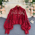 Lace Hollow Autumn All-match Blouse