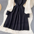 Stand Collar Long Sleeve Knitted Dress