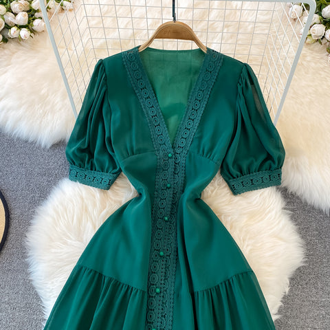V-neck Lace Dress