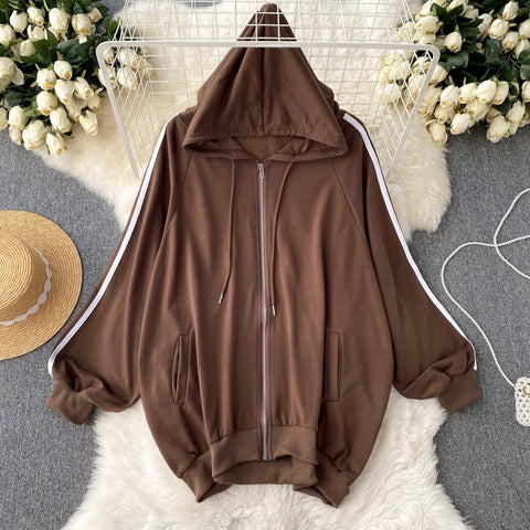 Striped Hoodie&Dress Sportswear 2Pcs