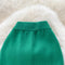 Solid Color Stretchy Knitted Skirt