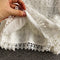 Puff Sleeve Crochet Hollow Lace Shirt Short Sleeve