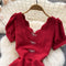 Lace Lace Patchwork Baby Collar Dress