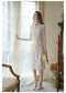 Printed Lace Cheongsam Dress