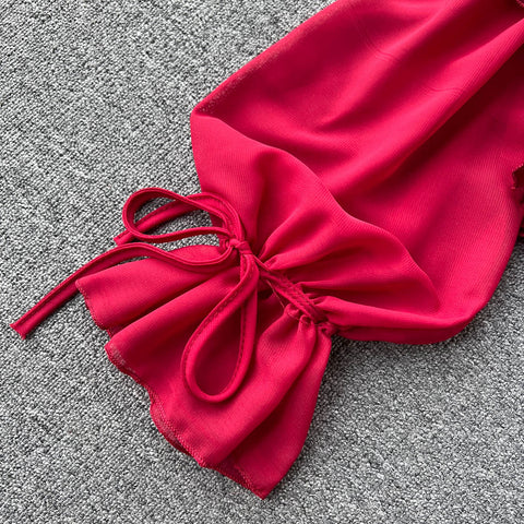 Niche Strapless Solid Colour Shirt