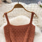 Hollowed Vest&Skirt Knitted 2Pcs Set