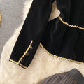 High-end Velvet Blouse&Pleated Skirt