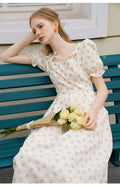 Vintage Bow Tie Floral Dress
