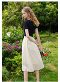 French Embossed Jacquard Skirt