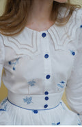 Blue And White Porcelain Suit Set With Baby Collar