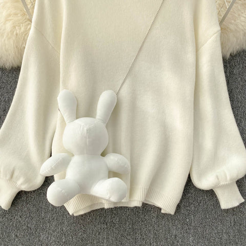 Little Bear Doll Comfortable Loose Sweater