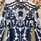 Printed Stand Collar Bottoming Bodysuit