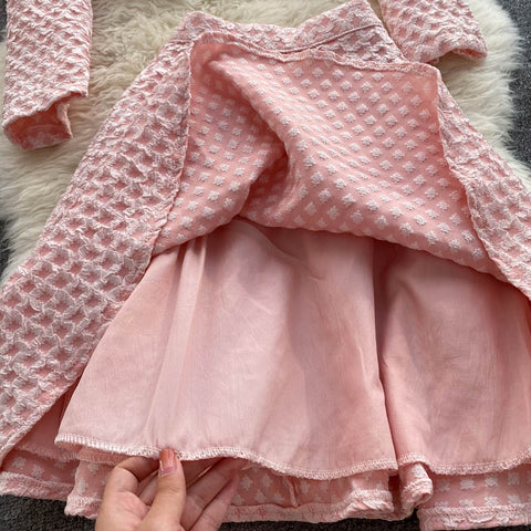 Suit Top&A-line Skirt 2Pcs Set