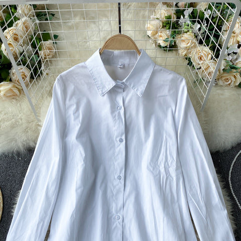 White Shirt&Camisole Overlay 2Pcs Set