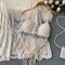 Lace Embroidered Cardigan&Vest&Shorts 3Pcs