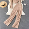 Knitted Cardigan&Trousers 2Pcs Set