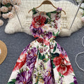 Ethnic Style Sleeveless Printed Dress