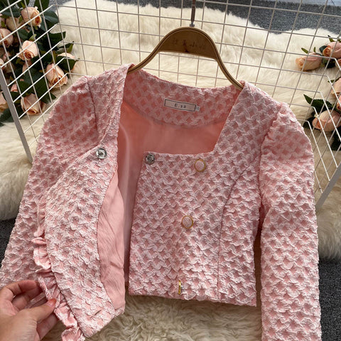 Suit Top&A-line Skirt 2Pcs Set