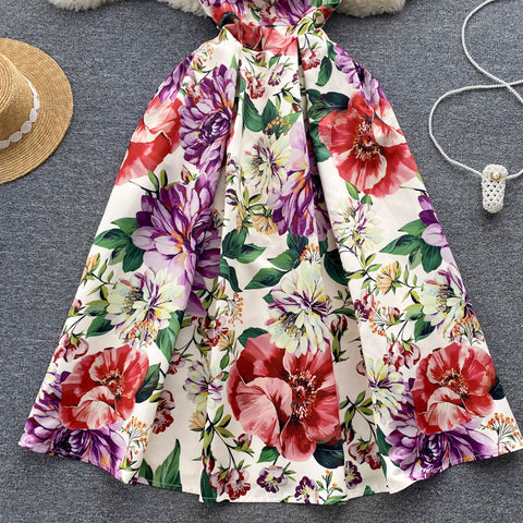 Ethnic Style Sleeveless Printed Dress
