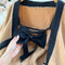 Bow-tie Halter Dress&Cardigan 2Pcs Set