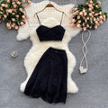 Two-piece Camisole Hollow High Waist Dress