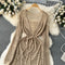 Solid Color Hollowed Cardigan Dress