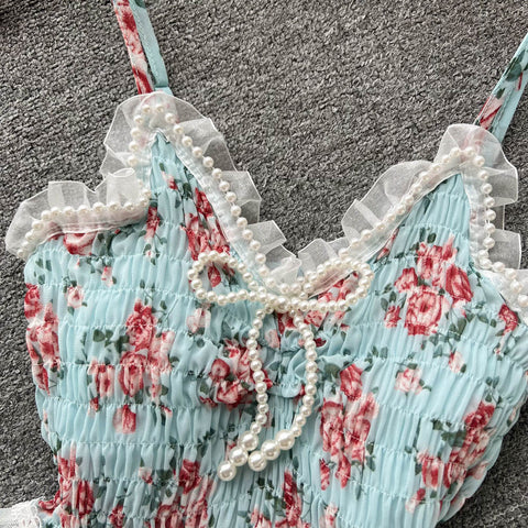 Stringy Selvedge Lace Beaded Camisole