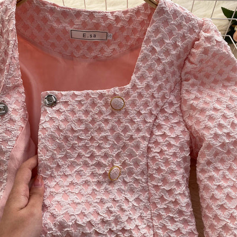 Suit Top&A-line Skirt 2Pcs Set