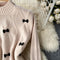 Mesh Stitching Dress&Knitted Vest 2Pcs
