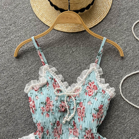 Stringy Selvedge Lace Beaded Camisole
