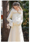 Lace Wool Dress & Jacket Two Piece Set
