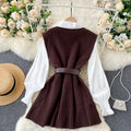 Two-piece Shirt Knitted Vest