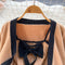 Bow-tie Halter Dress&Cardigan 2Pcs Set