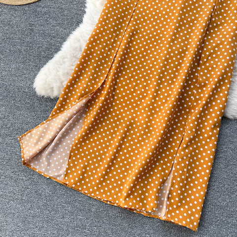 Polka Dot Print Top&Skirt 2Pcs Set