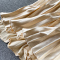 Pressed Pleated Mid-length A-line Skirt