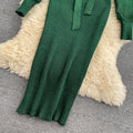 Bright Silk Knit Waist Bag Hip Dress