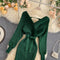 Bright Silk Knit Waist Bag Hip Dress