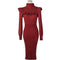 Knitted Ruffled Slim Fit Dress