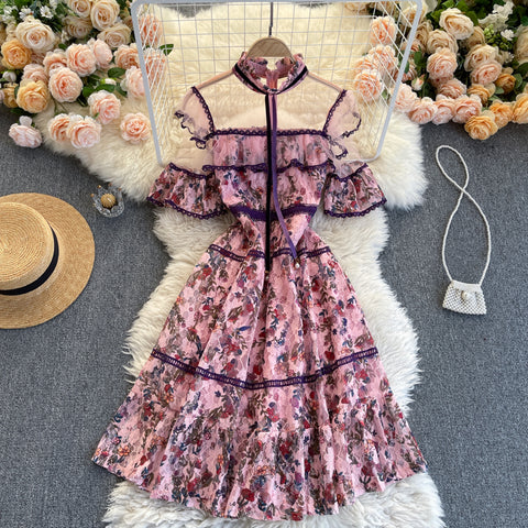 Lace Embroidered Flower Dress