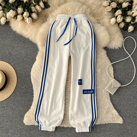 Casual Striped Baggy Harem Trousers