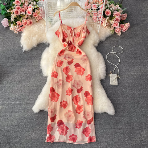 Suspender Chiffon Dress