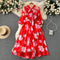 High-end Bow Tie Floral Dress