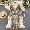 V-neck Knitted Dress