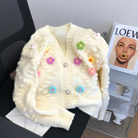 Sweet Low Cut Single-breasted Cardigan