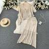 Korean Style Hollow Knitted Top&Skirt 2Pcs