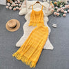 Tassel Camisole&Hip-wrapping Skirt 2Pcs