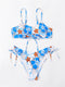 Drawstring Colourful Printed Bikini