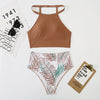 2pcs High-waisted Belly-concealing Tankini