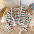 Crocheted Knitted Cardigan&Camisole 2Pcs